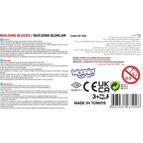 WOOPIE Zestaw Konstrukcyjnych Klocków w Skrzynce 512 szt. Woopie