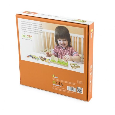 Drewniana Układanka Edukacyjna Nauka Odległosci 2w1 Viga Viga Toys