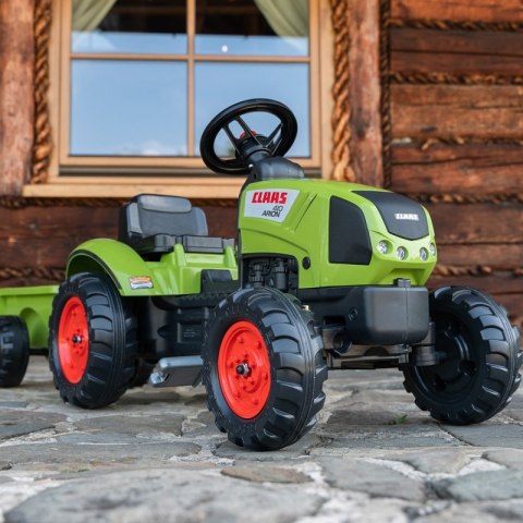 FALK Traktor Claas Zielony na Pedały z Przyczepą + Klakson od 2 Lat. FALK FALK Traktor Claas Zielony na Pedały z Przyczepą + Klakson od 2 Lat. FALK