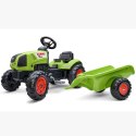 FALK Traktor Claas Zielony na Pedały z Przyczepą + Klakson od 2 Lat. FALK FALK Traktor Claas Zielony na Pedały z Przyczepą + Klakson od 2 Lat. FALK