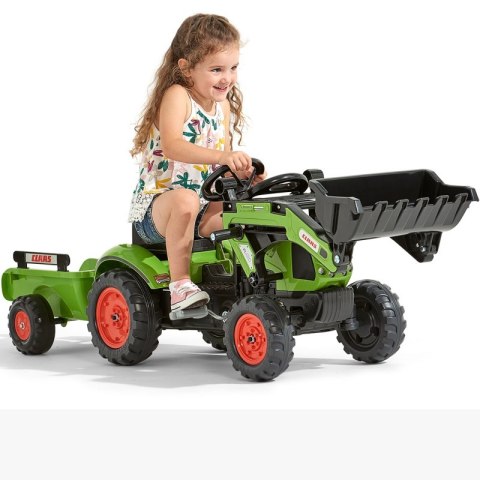 Falk Traktor Claas z Przyczepą i Łyżką na pedały FALK Falk Traktor Claas z Przyczepą i Łyżką na pedały FALK
