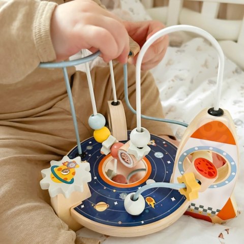 TOOKY TOY Drewniana Rakieta Pętla Motoryczna Labirynt Tooky Toy