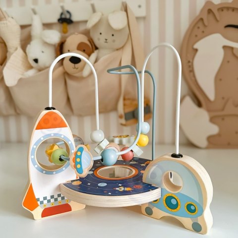 TOOKY TOY Drewniana Rakieta Pętla Motoryczna Labirynt Tooky Toy