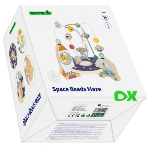 TOOKY TOY Drewniana Rakieta Pętla Motoryczna Labirynt Tooky Toy