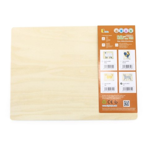 VIGA Drewniane Puzzle Montessori Kot z Pinezkami Viga Toys VIGA Drewniane Puzzle Montessori Kot z Pinezkami Viga Toys