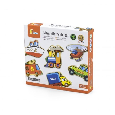 VIGA Drewniane magnesy pojazdy zestaw Viga Toys VIGA Drewniane magnesy pojazdy zestaw Viga Toys