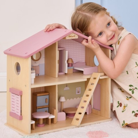 VIGA PolarB Duży Drewniany Domek dla Lalek 17 el. Viga Toys VIGA PolarB Duży Drewniany Domek dla Lalek 17 el. Viga Toys