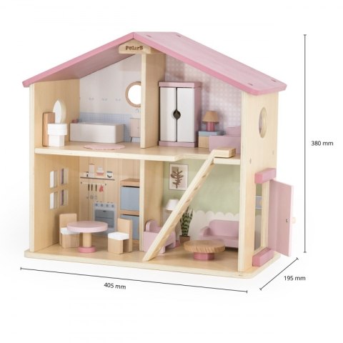 VIGA PolarB Duży Drewniany Domek dla Lalek 17 el. Viga Toys VIGA PolarB Duży Drewniany Domek dla Lalek 17 el. Viga Toys