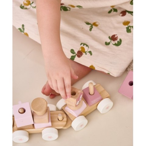 VIGA PolarB Różowa Kolejka Pociąg z Wagonikami Klocki Viga Toys VIGA PolarB Różowa Kolejka Pociąg z Wagonikami Klocki Viga Toys