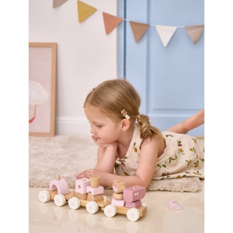 VIGA PolarB Różowa Kolejka Pociąg z Wagonikami Klocki Viga Toys VIGA PolarB Różowa Kolejka Pociąg z Wagonikami Klocki Viga Toys