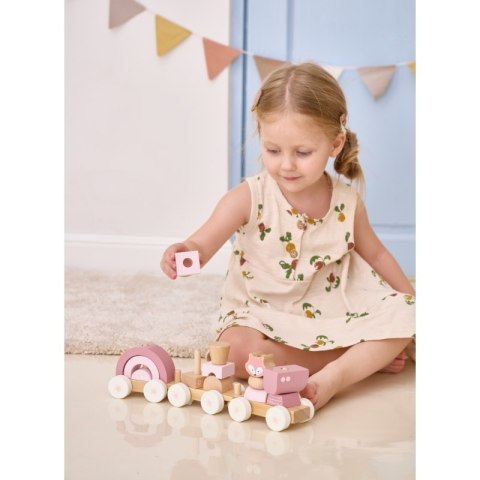 VIGA PolarB Różowa Kolejka Pociąg z Wagonikami Klocki Viga Toys VIGA PolarB Różowa Kolejka Pociąg z Wagonikami Klocki Viga Toys