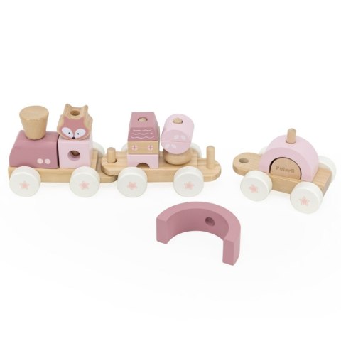 VIGA PolarB Różowa Kolejka Pociąg z Wagonikami Klocki Viga Toys VIGA PolarB Różowa Kolejka Pociąg z Wagonikami Klocki Viga Toys