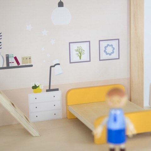 VIGA Zestaw Drewniany Domek dla Lalek z Laleczkami i Akcesoriami Viga Toys VIGA Zestaw Drewniany Domek dla Lalek z Laleczkami i Akcesoriami Viga Toys