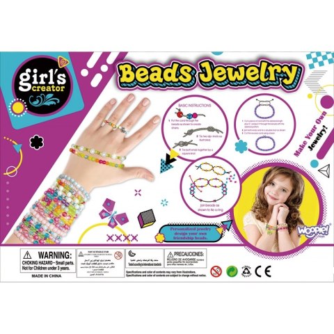 WOOPIE ART&FUN Zestaw do Robienia Biżuteri Bransoletek Wisiorków Pierścionków Kolczyków z Motylakmi Woopie