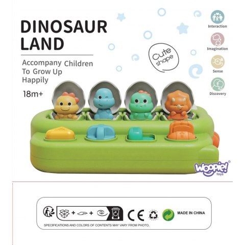 WOOPIE BABY Zabawka Edukacyjna Wyskakujące Dinozaury POP-UP Woopie