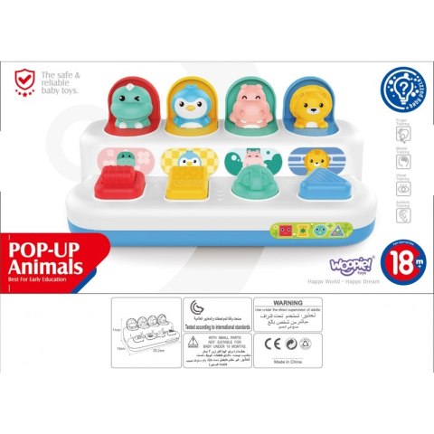 WOOPIE BABY Zabawka Edukacyjna Wyskakujące Zwierzątka POP-UP Woopie