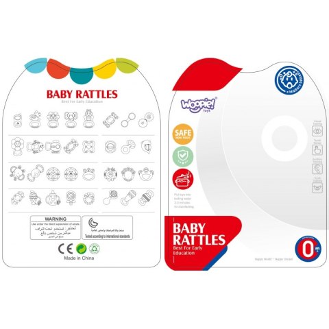 WOOPIE BABY Zabawka Sensoryczna 2w1 Grzechotka Gryzak Słonik Woopie Baby