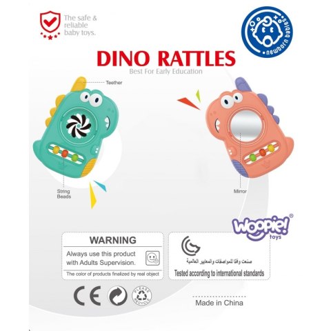 WOOPIE BABY Zabawka Sensoryczna Gryzak Lusterko Dino Woopie WOOPIE BABY Zabawka Sensoryczna Gryzak Lusterko Dino Woopie
