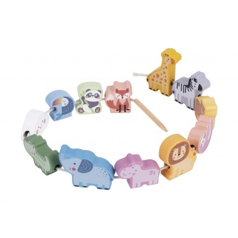 WOOPIE GREEN Drewniana Nawlekanka Klocki Przeplatanka ZOO Montessori 13 el. Woopie Let's Go Green WOOPIE GREEN Drewniana Nawlekanka Klocki Przeplatanka ZOO Montessori 13 el. Woopie Let's Go Green