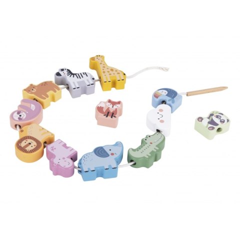 WOOPIE GREEN Drewniana Nawlekanka Klocki Przeplatanka ZOO Montessori 13 el. Woopie Let's Go Green WOOPIE GREEN Drewniana Nawlekanka Klocki Przeplatanka ZOO Montessori 13 el. Woopie Let's Go Green