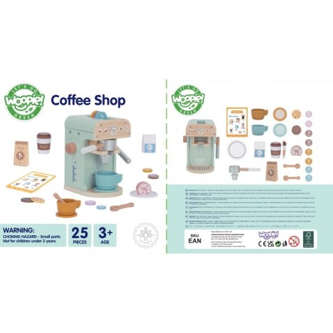 WOOPIE GREEN Drewniany Ekspres do Kawy 25 el Cukiernia Barista Woopie Let's Go Green WOOPIE GREEN Drewniany Ekspres do Kawy 25 el Cukiernia Barista Woopie Let's Go Green