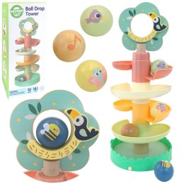WOOPIE GREEN Drewniany Kulodrom Tor Kulkowy 6EL Sensoryczne Edukacyjny Woopie Let's Go Green