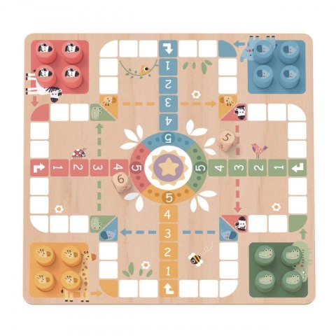 WOOPIE GREEN Gry Planszowe Logiczne 2w1 Ludo Chińczyk + Uwolnij Zwierzątka Woopie Let's Go Green WOOPIE GREEN Gry Planszowe Logiczne 2w1 Ludo Chińczyk + Uwolnij Zwierzątka Woopie Let's Go Green