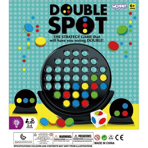 WOOPIE Gra Strategiczna Planszowa 3 w Linii Kropi Double Spot 6+ Woopie