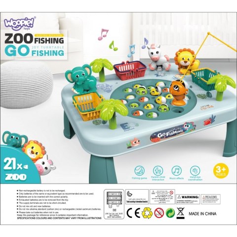 WOOPIE Gra Zręcznościowa Łowienie Ryb Interaktywny Stolik Zielony Woopie