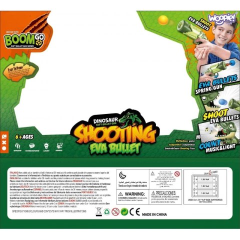WOOPIE Interaktywny Pistolet na Piankowe Kulki + Dinozaur Wyrzutnia Woopie