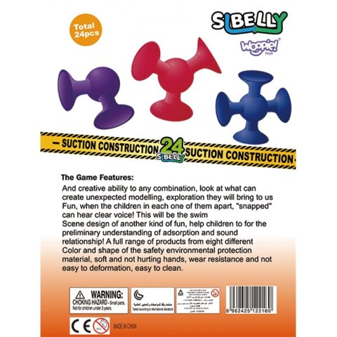 WOOPIE Klocki Konstrukcyjne z Przyssawkami Zwariowane Buźki Woopie