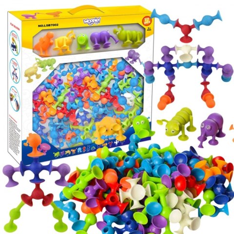 WOOPIE Klocki Konstrukcyjne z Przyssawkami - Zwariowane Zwierzaki Woopie