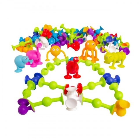 WOOPIE Klocki Konstrukcyjne z Przyssawkami - Zwariowane Zwierzaki Woopie