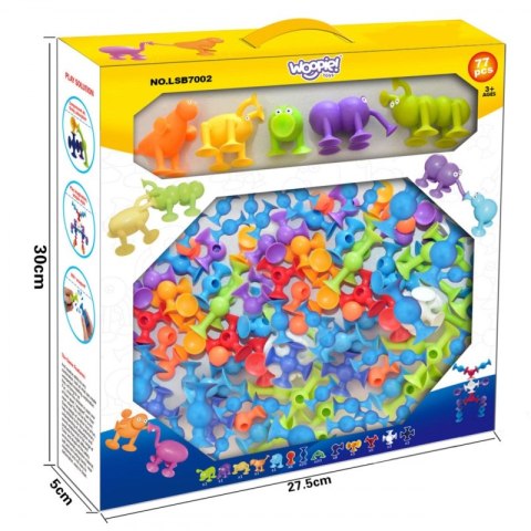 WOOPIE Klocki Konstrukcyjne z Przyssawkami - Zwariowane Zwierzaki Woopie