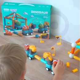WOOPIE Klocki Magnetyczne Dinozaury Konstrukcyjne 84 el. Woopie