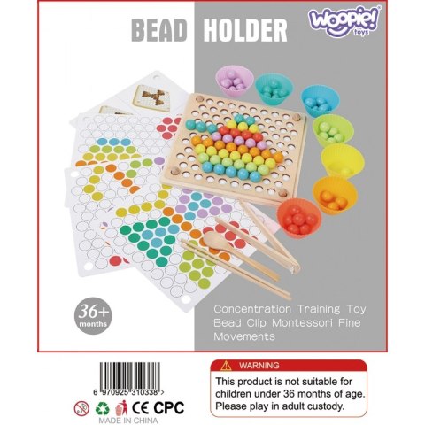 WOOPIE Kolorowe Kulki Układanka Montessori Mozaika Sorter Woopie