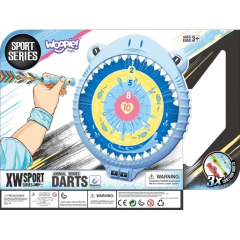 WOOPIE Magnetyczna Gra w Rzutki Dart Tarcza Wesoły Rekinek Woopie