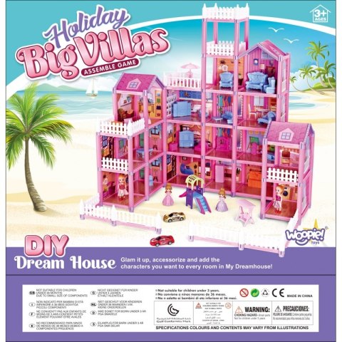 WOOPIE Mega Willa Domek dla Lalek LOVELY HOUSE 194 el. Woopie WOOPIE Mega Willa Domek dla Lalek LOVELY HOUSE 194 el. Woopie