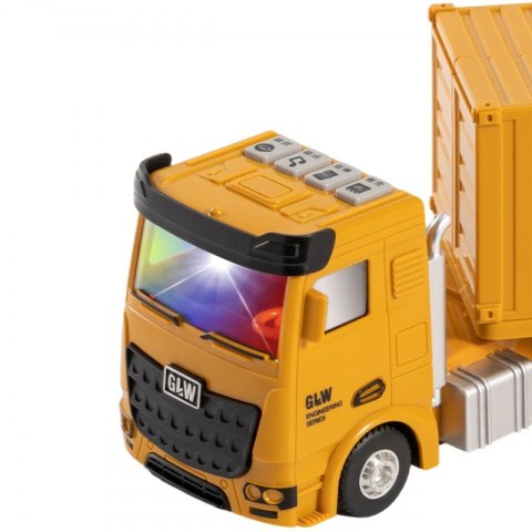 WOOPIE Samochód Ciężarowy 6w1 Zestaw Budowy Dźwig Resoraki Akcesoria Woopie