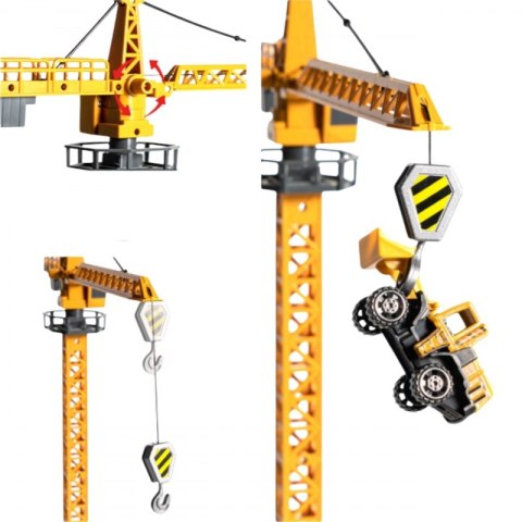 WOOPIE Samochód Ciężarowy 6w1 Zestaw Budowy Dźwig Resoraki Akcesoria Woopie