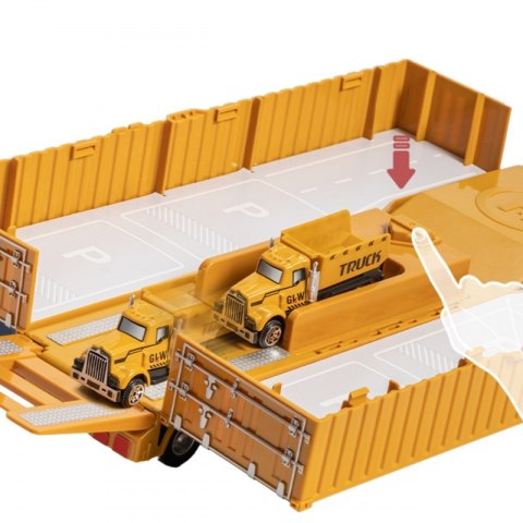 WOOPIE Samochód Ciężarowy 6w1 Zestaw Budowy Dźwig Resoraki Akcesoria Woopie