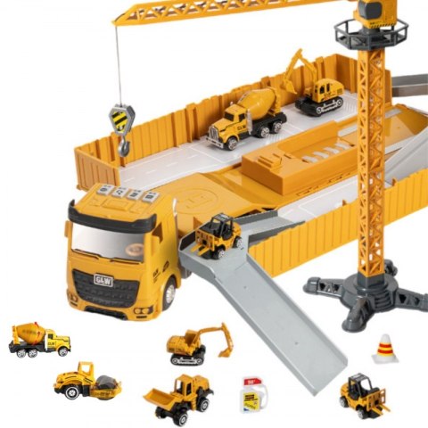 WOOPIE Samochód Ciężarowy 6w1 Zestaw Budowy Dźwig Resoraki Akcesoria Woopie