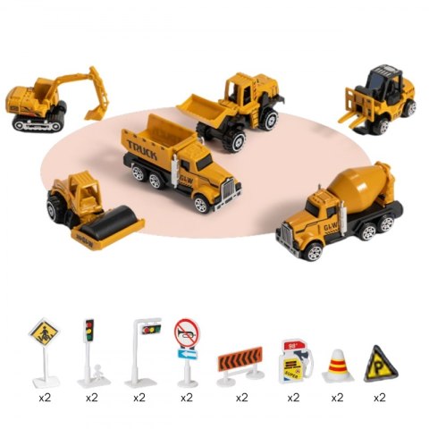 WOOPIE Samochód Ciężarowy 6w1 Zestaw Budowy Dźwig Resoraki Akcesoria Woopie