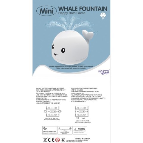 WOOPIE Wielorybek Świecąca Fontanna Zabawka do Kąpieli - Biały Woopie
