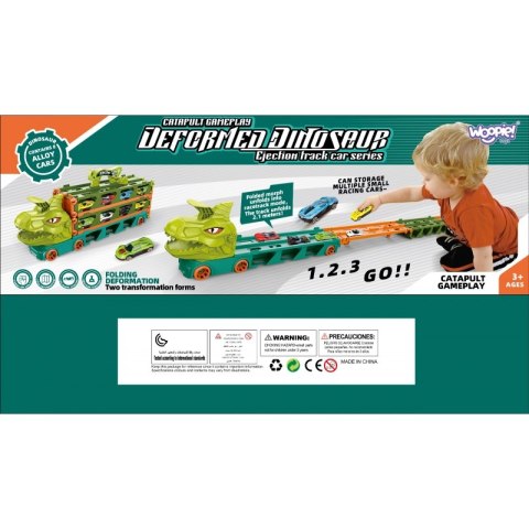 WOOPIE Zabawkowa Ciężarówka Dinozaur Tor 2,1 m dla Samochodzików Woopie WOOPIE Zabawkowa Ciężarówka Dinozaur Tor 2,1 m dla Samochodzików Woopie
