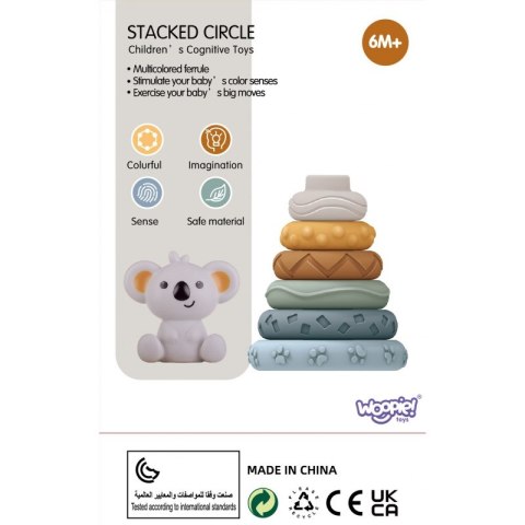 WOOPIE Zestaw Edukacyjna Piramdka Koala 2w1 Gryzak Woopie
