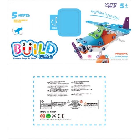 WOOPIE Zestaw Pojazdów Klocki Konstrukcyjne 5w1 STEM Woopie