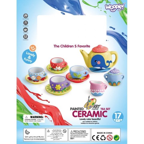 WOOPIE Zestaw Serwis do Herbaty Ceramiczny do Malowania Woopie