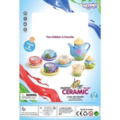 WOOPIE Zestaw Serwis do Herbaty Ceramiczny do Malowania Woopie