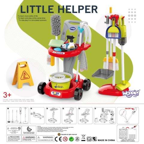 WOOPIE Zestaw do Sprzątania XXL Wózek 3w1 29 el. Czerwony Woopie